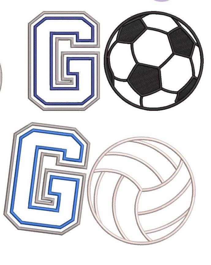 Football GO team spirit sequin embroidered sweatshirt.