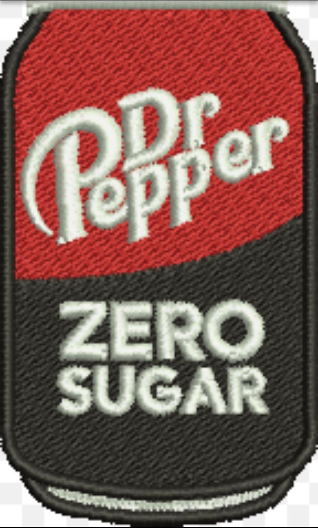 Dr Pepper Zero Sugar PES Embroidery File 2.5"