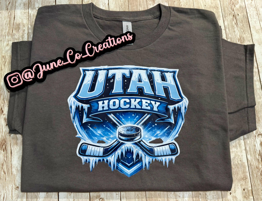 Utah Hockey T-Shirt. Sports hockey fans, custom T-shirt,